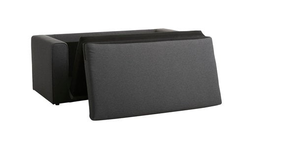 SKILLEBEKK 2-personers sofa – mørkegrå stofpolstring