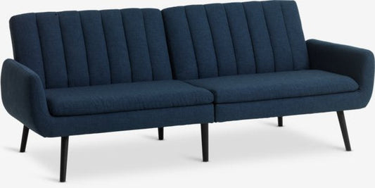 3-personers sofa HARNDRUP – mørkeblåt stof