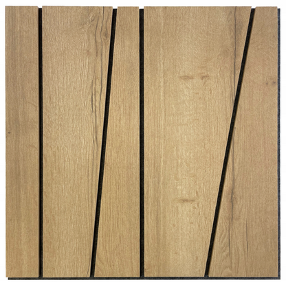 Vægpaneler – MDF lameller sekskantet valnøddetræ