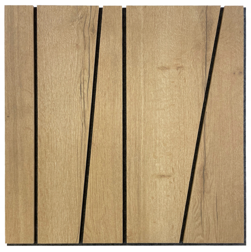 Vægpaneler – MDF lameller sekskantet valnøddetræ