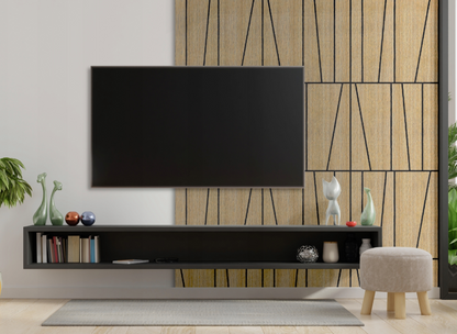 Vægpaneler – MDF lameller sekskantet valnøddetræ