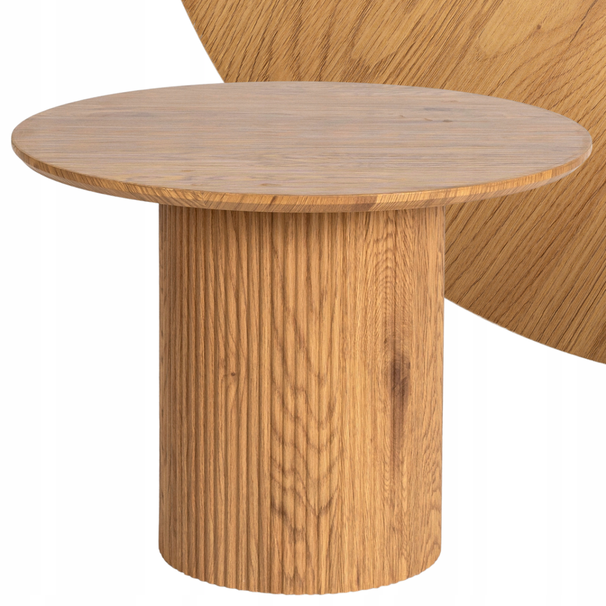 Mini sidebord i egetræs lameldesign