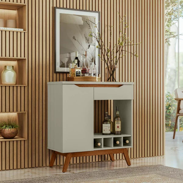 Retro skænk med vinreol Tokyo