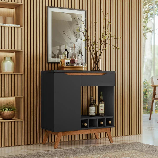 Retro skænk med vinreol Tokyo