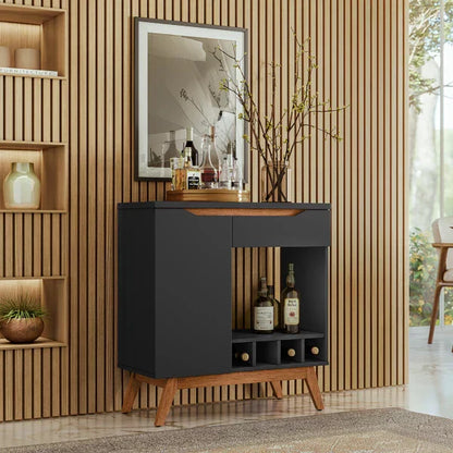 Retro skænk med vinreol Tokyo